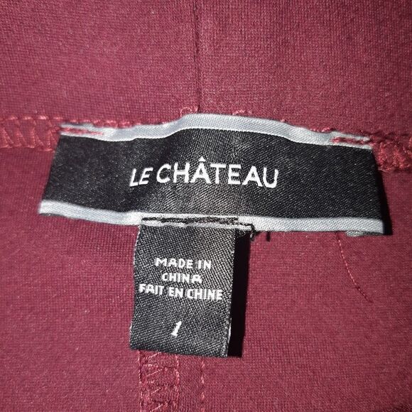 Le Chateau Burgundy Pencil Skirt - Picture 2 of 6